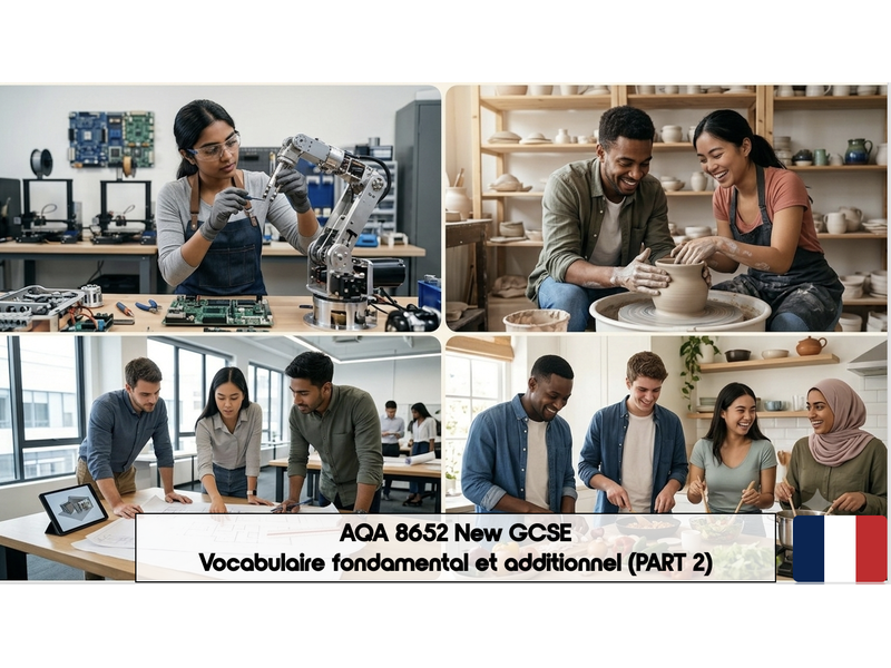 GCSE FRENCH: AQA 8652 New GCSE - Vocabulaire fondamental et additionnel (PART 2) - AQA New SPEC