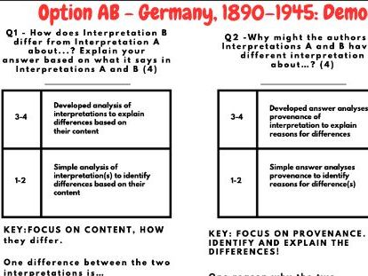 GCSE History Exam Support: Germany