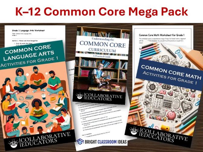K–12 Common Core Mega Pack | Language Arts & Math Worksheets Bundle