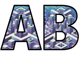Maze Objects Building Roads Concrete Lettering Set Display Title Letters Numbers Signs