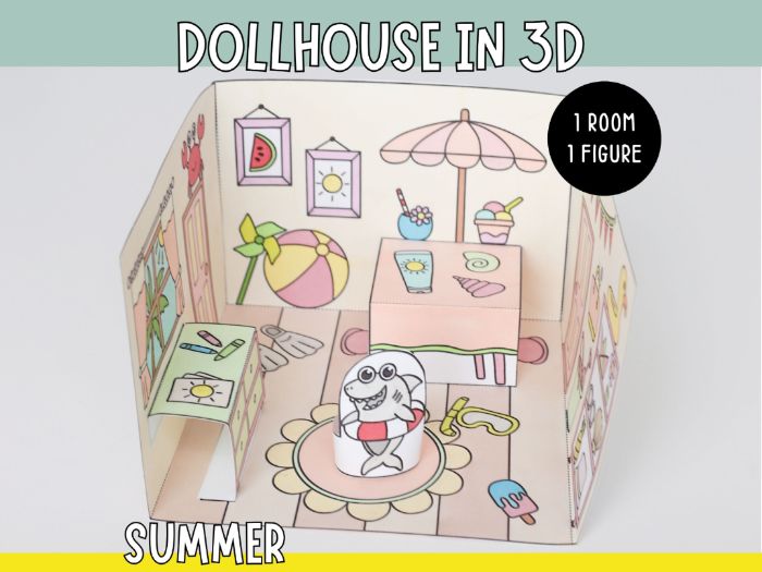Dollhouse in 3D Craft - Summer