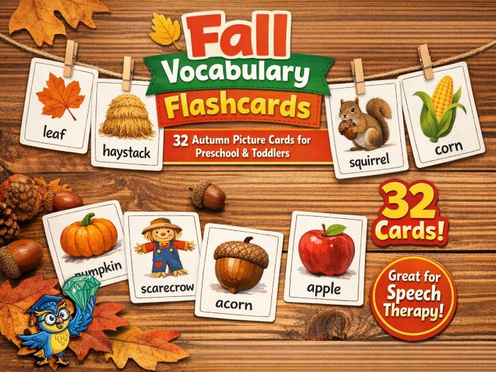 32 Fall Vocabulary Flashcards