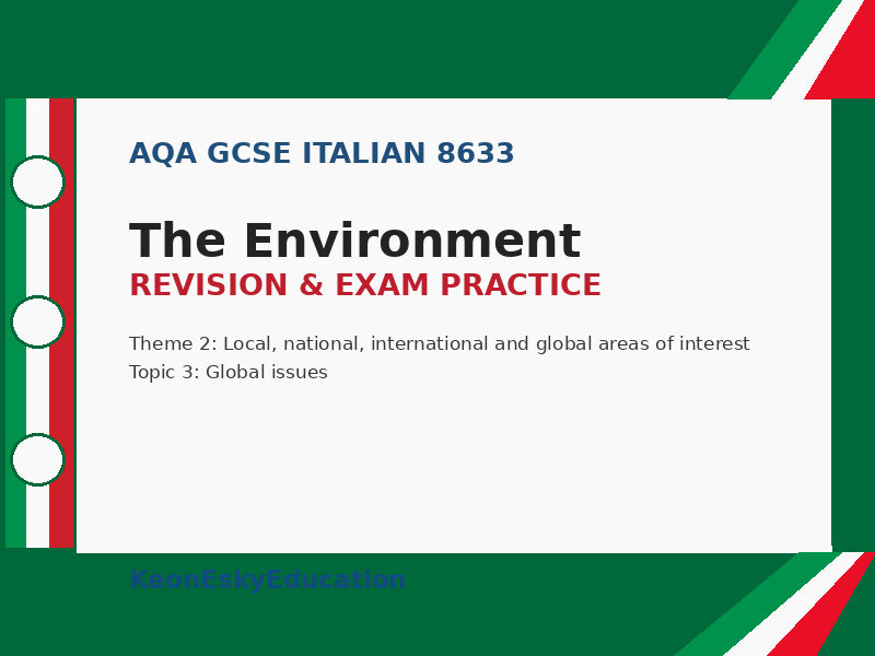 AQA GCSE Italian - The Environment