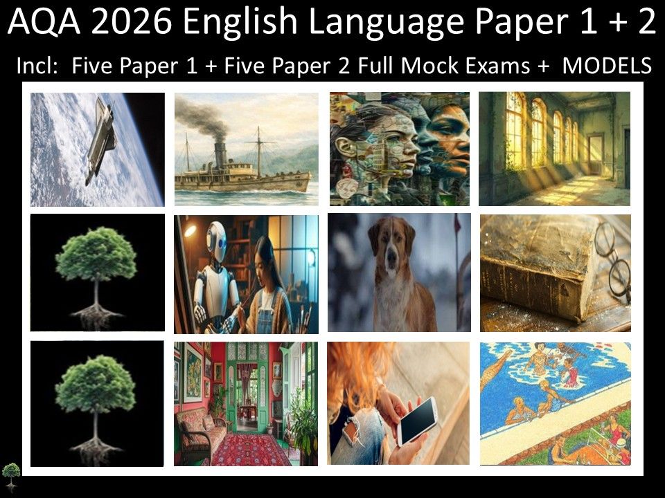 Ten AQA 2026 English Language Paper 1 + 2 Mocks | MODELS