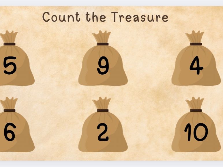 Count and Stack the Treasure Activity