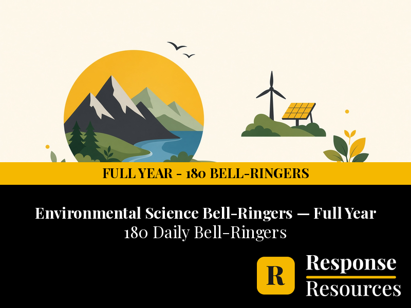 Environmental Science Bell Ringers FULL YEAR - 180 Daily Warm-Ups (Grades 9-12)