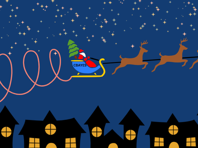 Christmas Santa Sleigh Mark Making Cards