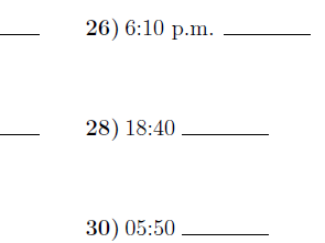 Converting between the 24 hour and 12 hour clock worksheet (with ...