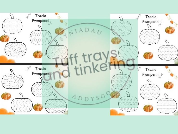 pwmpen hydref autumn tracing fine motor skills curriculum for wales early years foundation phase