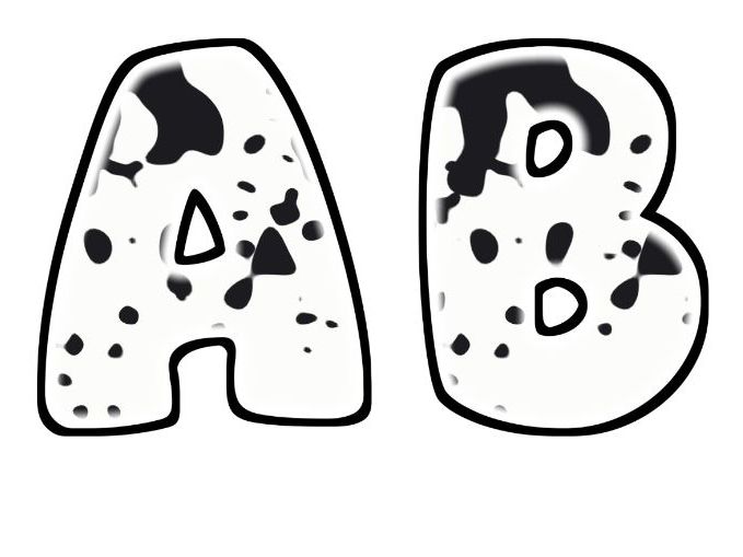Dalmatian Spots Glow Bubble Letters | Bulletin Board Letters | Classroom Display Pack