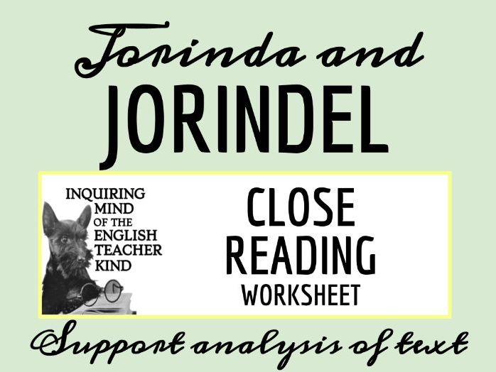 Grimms' Fairy Tale "Jorinda & Jorindel" Close Reading