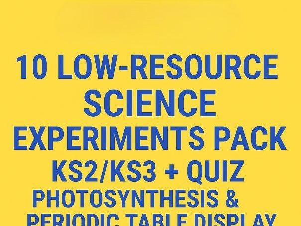 10 End-of-Term Science Experiments bundle 2026 - KS2/KS3