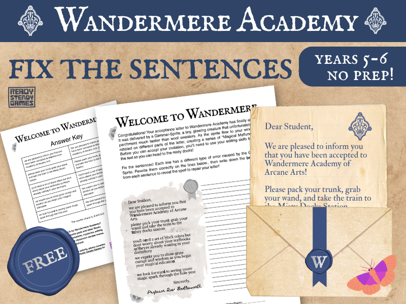 FREE KS2 SPaG Sentence Fixer | Wandermere Academy | Year 5 and 6