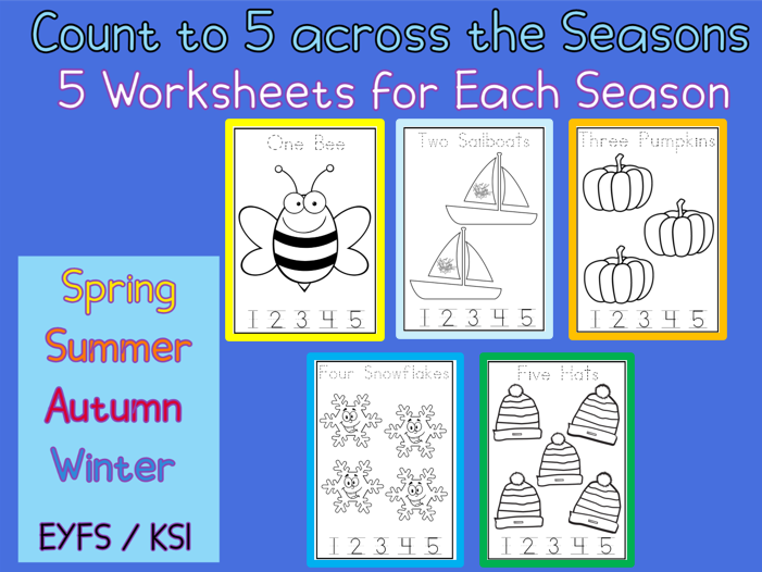 Count to 5 across the 4 Seasons