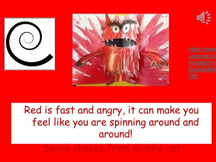 Colour monster mark making dance