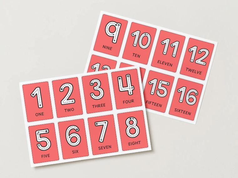 Number formation to 20 Flashcards
