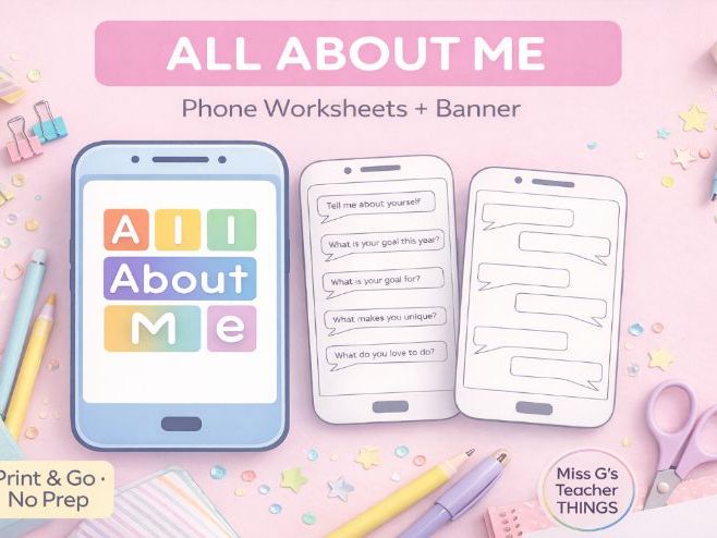 All About Me Phone Selfie Craftivity | First Week of School | Back to School
