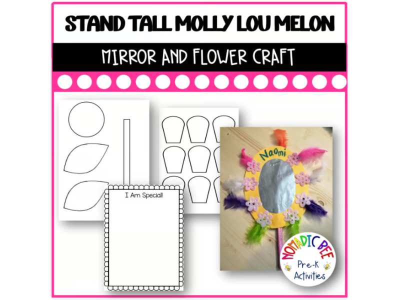 Stand Tall Molly Lou Melon Activities - Flower & Mirror Craft