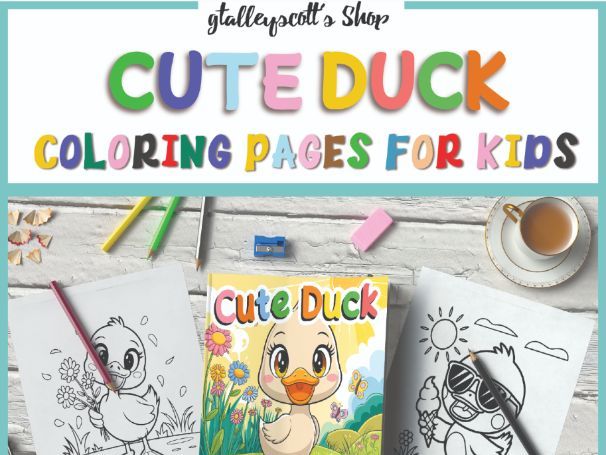 cute duck coloring pages for kids