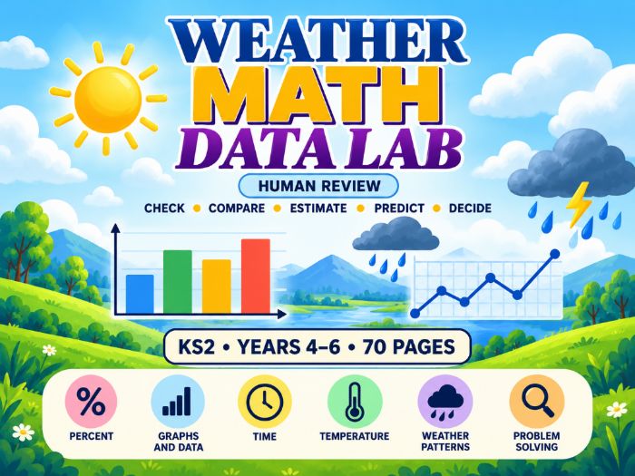 Weather Maths Data Lab | KS2 Years 4–6 | 70 Pages