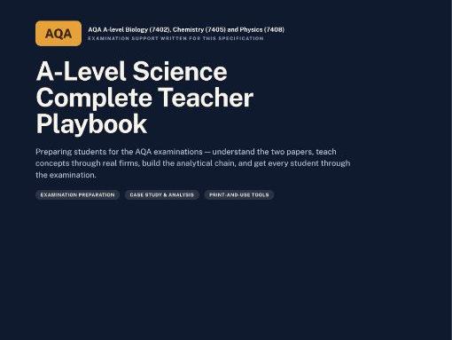 A Level Science — AQA | Examination | AQA A-level Biology (7402), Chemistry (7405) and Phys