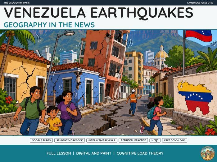Venezuela Earthquakes 2026 | FREE Current Events Geography Lesson
