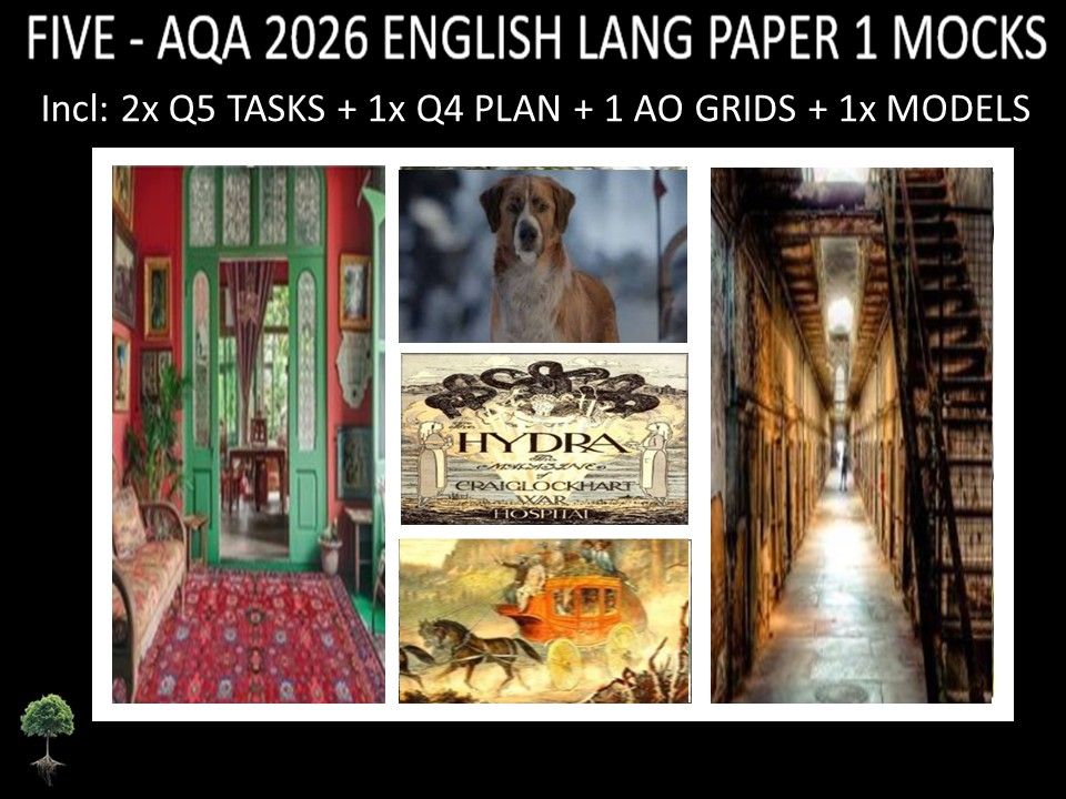 FIVE - AQA PAPER 1 | 2026 FULL MOCKS | Q5 TASKS | Q4 PLAN |AO GRIDS | MODELS