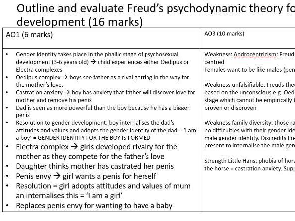 AQA Psychology gender revision