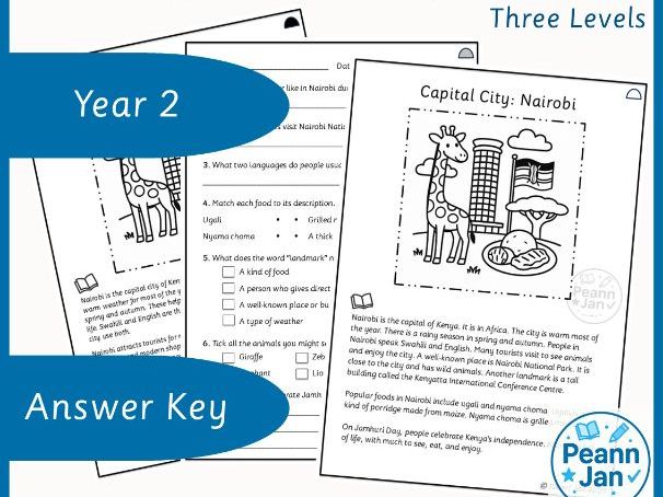 Year 2 Reading Comprehension - Capital City: Nairobi