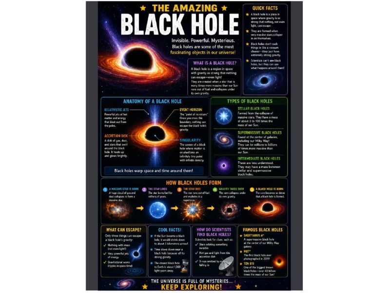 The Amazing Black Hole 18"x24" Classroom Poster