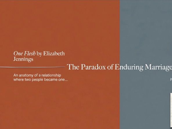 One Flesh by Elizabeth Jennings | Edexcel Relationships Poetry Anthology | GCSE