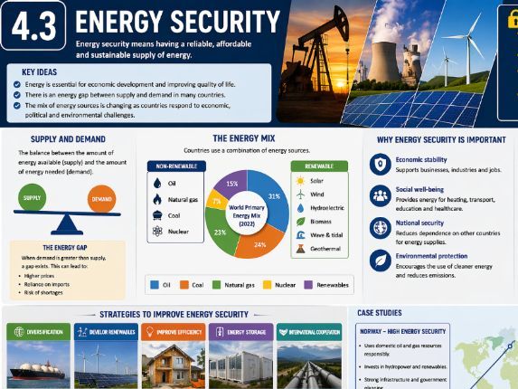 iGCSE Geography Edexcel - Topic 4. Economic Activities & Energy (4.3 Energy Security)