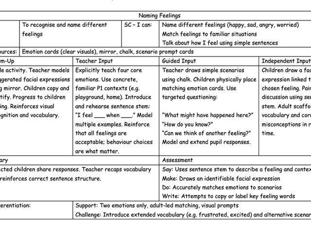 HWB Outdoor Learning – 9 CFE Early Level Lesson Plans