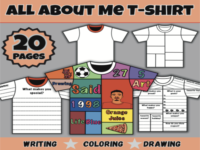 All About Me T-shirt | Back to School | Get-to-know-you | First Day of School | Get To Know Me