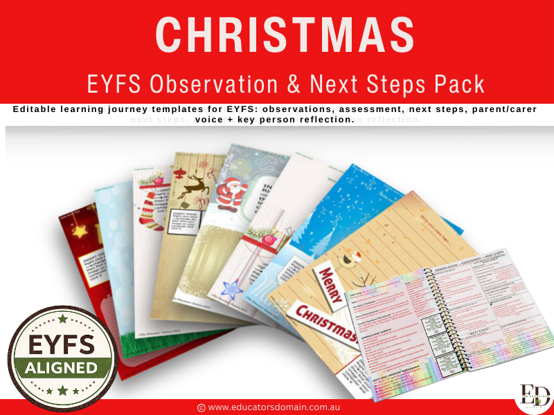 Christmas EYFS Learning Journey Templates