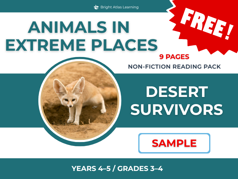 Desert Survivors Free Sample | KS2 Reading Comprehension | Years 4–5