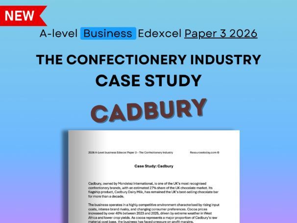 Edexcel Business Paper 3 2026: Cadbury Confectionary Industry Case Study