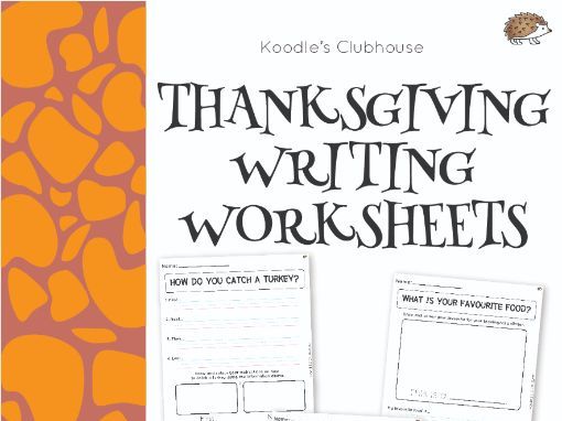Thanksgiving writing worksheets