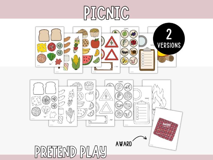 Picnic Play Kit - Pretend Play Printables