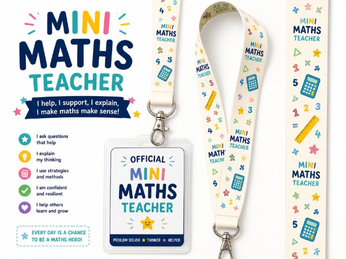 Mini Maths Teacher Lanyard