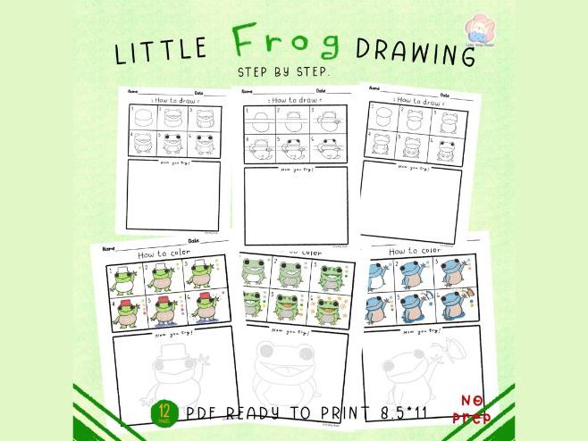 How to draw Little Friends Step by Step Collection Little Frog Edition