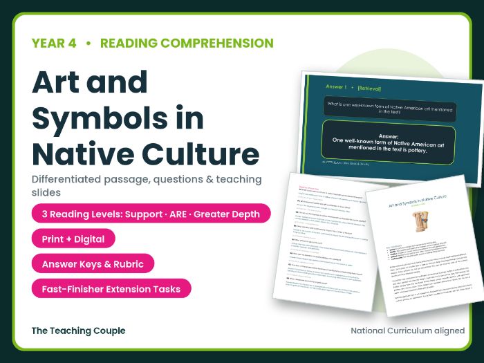 Art and Symbols in Native Culture Reading Comprehension | Year 4 (KS2)