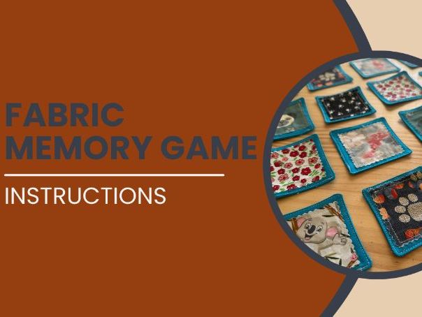 Fabric Memory Game Textiles Project PDF Instructions