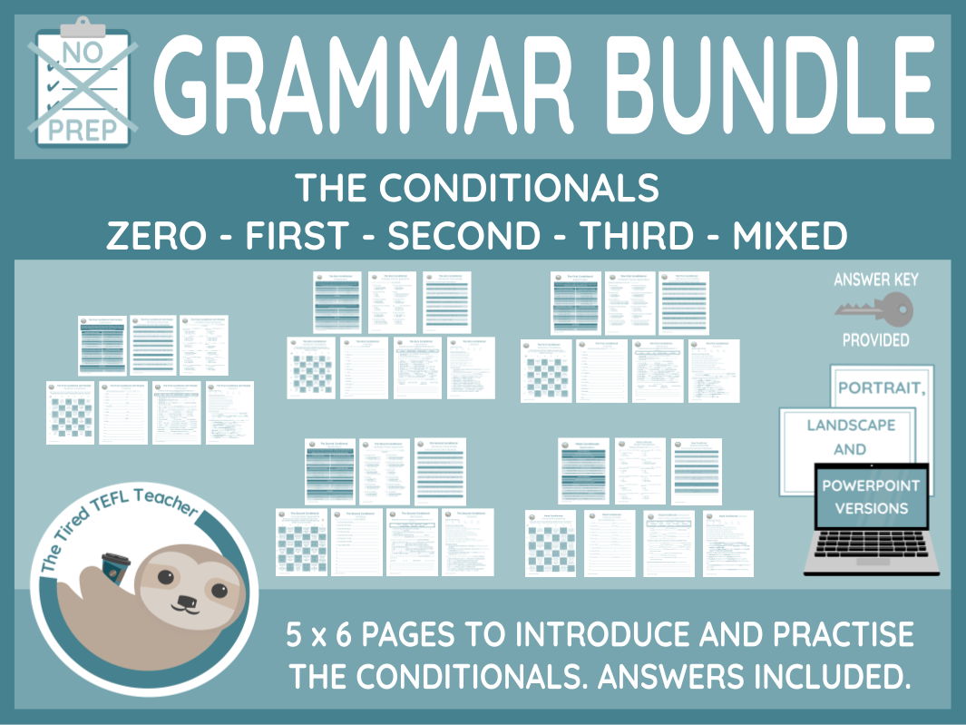 First, Second, Third, Zero and Mixed Conditionals Bundle