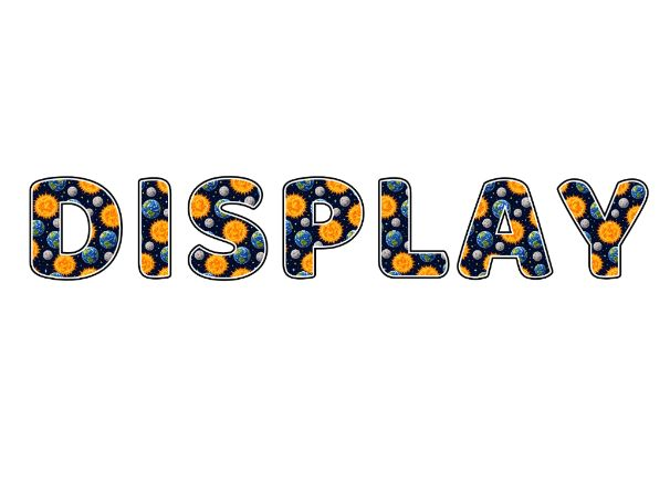 Earth, Sun and Moon Display Lettering Pack - Uppercase A-Z