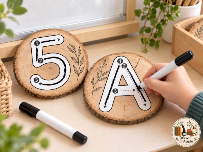 Woodland Botanical Letter and Number Formation Display Elements