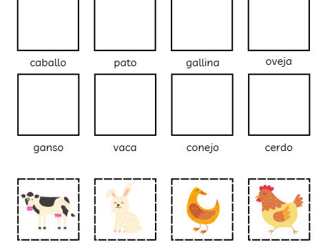 Farm animals in spanish