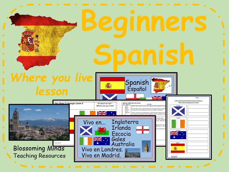 Spanish Lesson and Resources Where you live (beginners) KS2