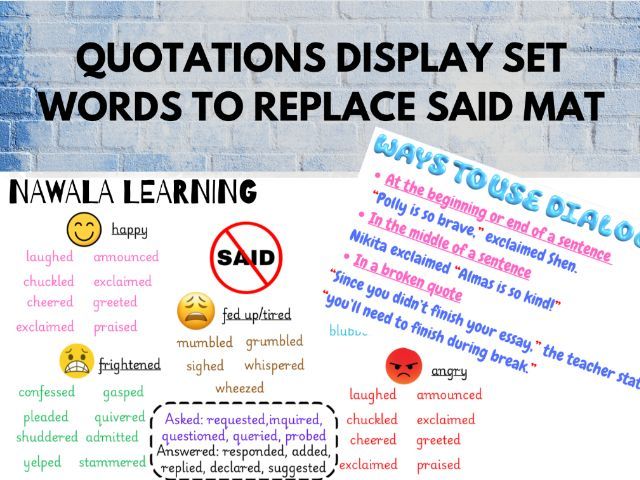 Replace said/Quotations Rules
