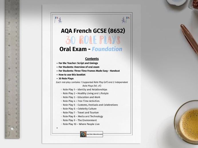 AQA French GCSE Role Play (foundation)